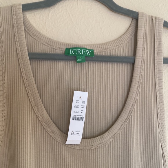 NWT modal cotton blend ribbed tank midi dress XL J Crew - Picture 2 of 6